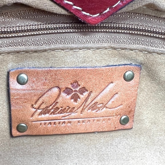 EUC Patricia Nash Red Lione Satchel Handbag 18"(W) x 10"(H) x 7"(D) - Picture 9 of 10